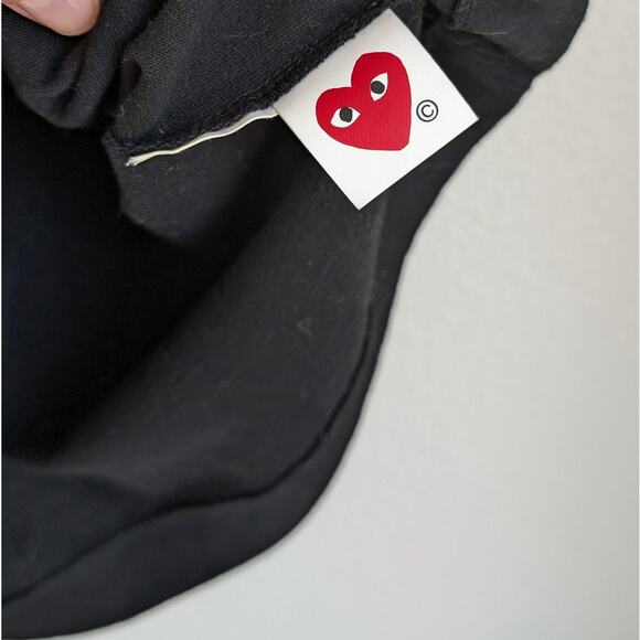 Comme des Garçons PLAY Signature Logo Hearts Short Sleeve Tee T-shirt, size L - Picture 6 of 6